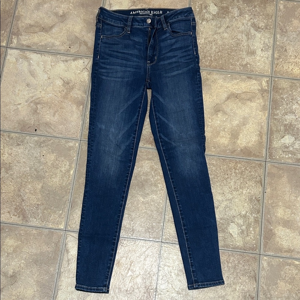 American Eagle Outfitters Women's Dark Blue Skinny Jeans